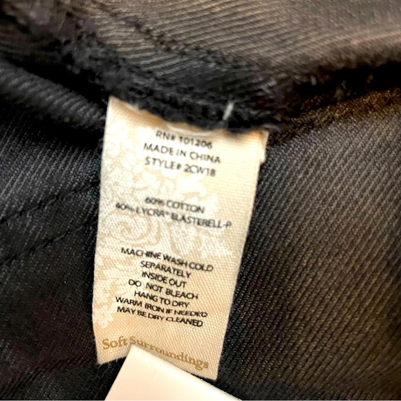Soft Surroundings Pull On Bootcut Jeans Sz L - Picture 8 of 8